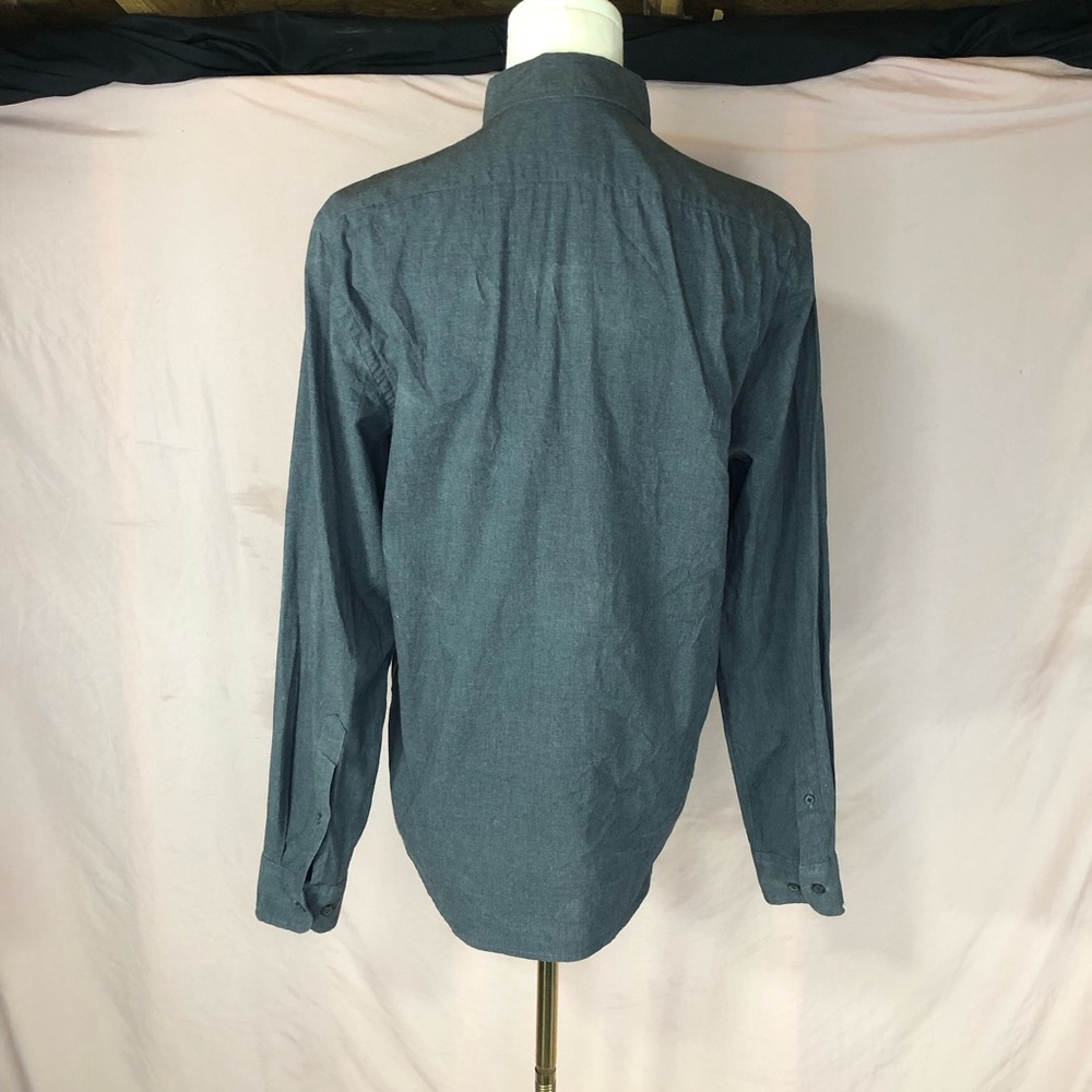 Ladies Long-Sleeve Button-Down Shirt - Charcoal Gray Size Small Banana Republic - Picture 8 of 13